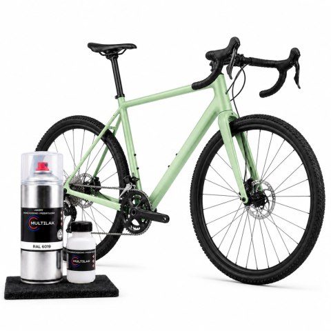 SPRAY LAKIER FARBA DO RAMY ROWEROWEJ RAL 6019 POŁYSK