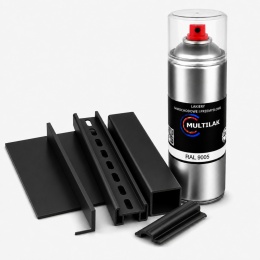 Lakier farba w sprayu do aluminium RAL 9005 Mat