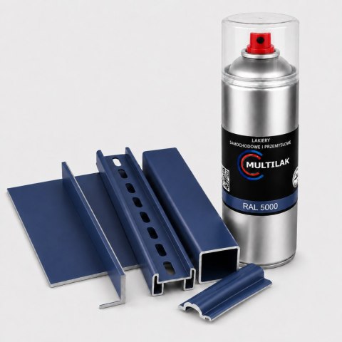 SPRAY LAKIER FARBA DO ALUMINIUM RAL 5000 POŁYSK