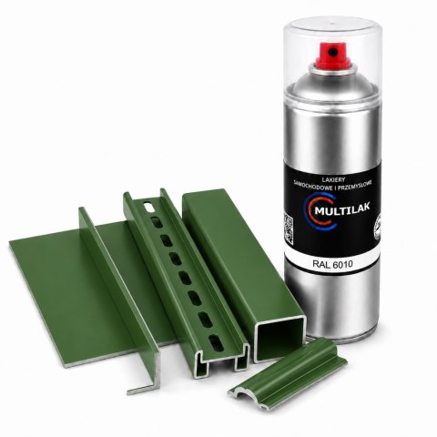 SPRAY LAKIER FARBA DO ALUMINIUM RAL 6010 POŁYSK