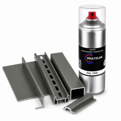 SPRAY LAKIER FARBA DO ALUMINIUM RAL 7009 POŁYSK