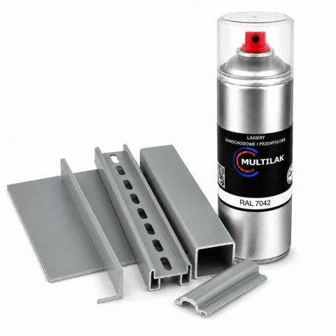 SPRAY LAKIER FARBA DO ALUMINIUM RAL 7042 POŁYSK