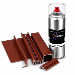 SPRAY LAKIER FARBA DO ALUMINIUM RAL 8002 POŁYSK