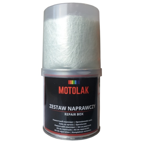 Zestaw naprawczy MOTOLAK (mata + żywica + utwardzacz) 250g